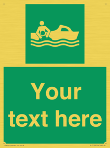 Custom sign safe condition Rescue boat